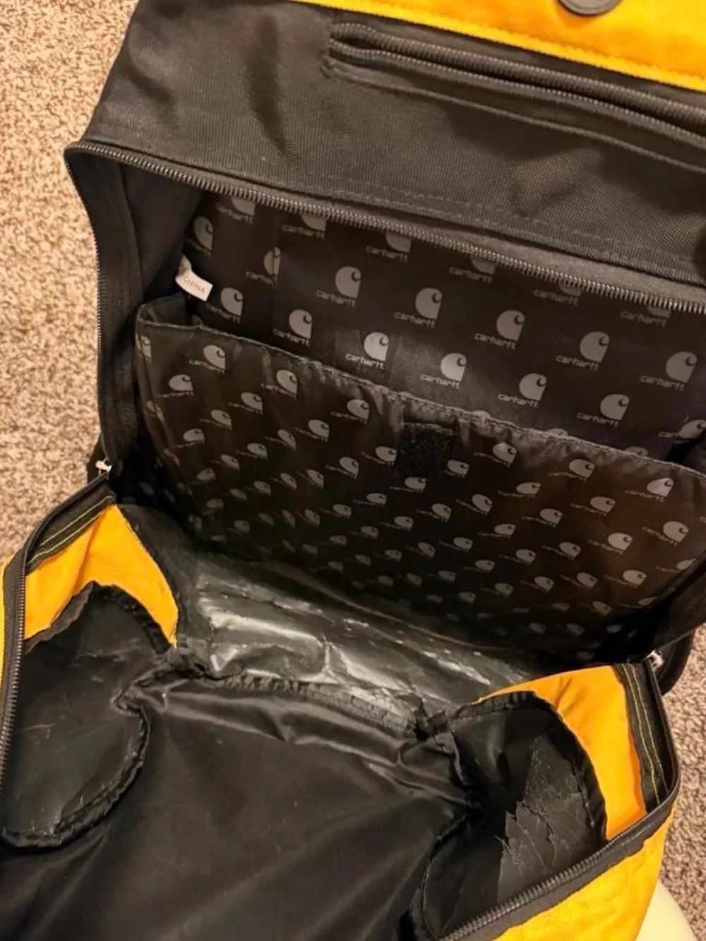 Carhartt Black and Yellow Workday Backpack